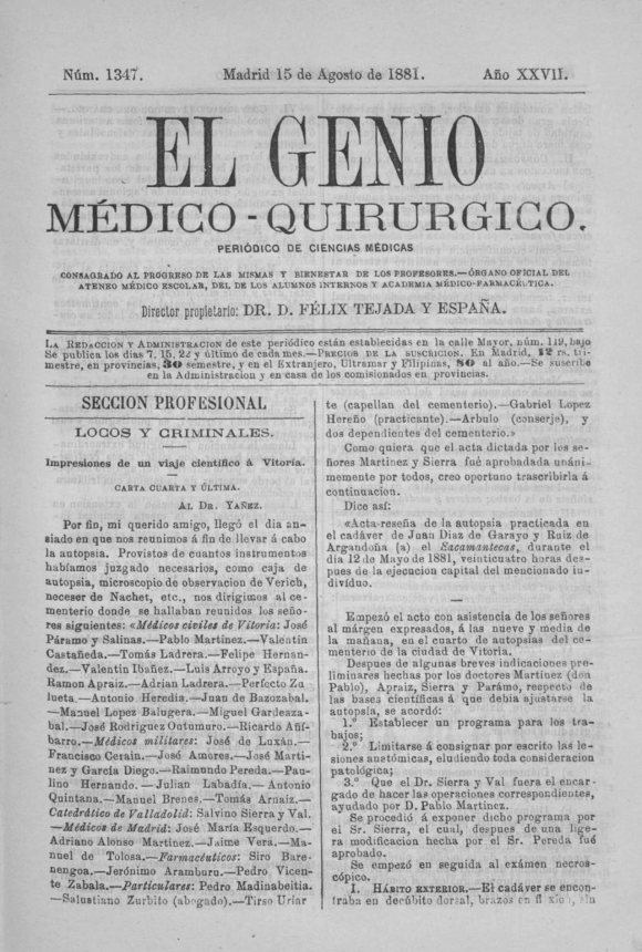 11. El Genio médico-quirúrgico (15-8-1881) Tolosa Latour-1.jpg